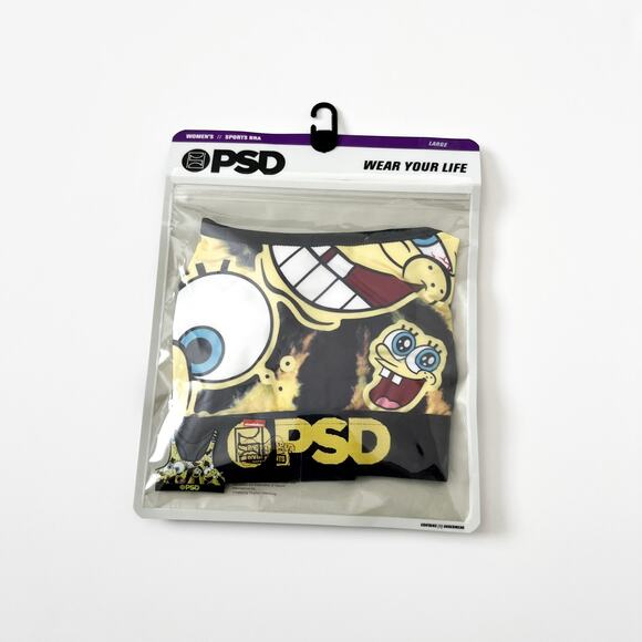 [PSD] Spongebob Squarepants Tie Dye Crazy Racerback Sports Bra NWT Size Large L - Picture 3 of 8